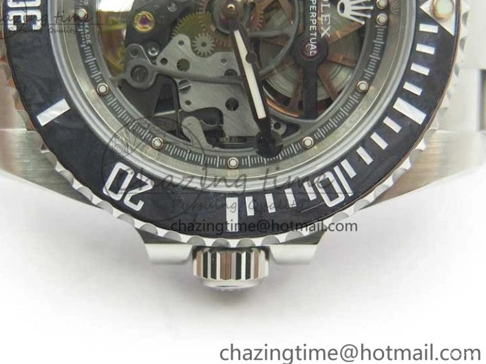 MiroTime 0214 Durable Andrea Pirlo Project Skeleton Submariner SS VRF Best Edition on SS Bracelet SA 2985